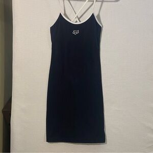 Fox Racing Women’s Black Logo Athletic Dress / Long Tank Top Y2K Moto Athleisure